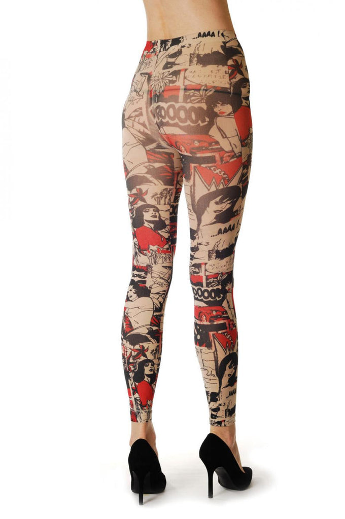 Liss Kiss Comics Girl Vintage Footless - Tights Footless