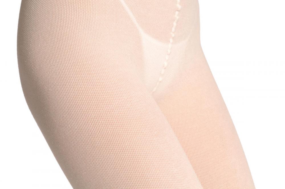 Liss Kiss Cream Gingham Over The Knee Socks & Plain Top 150 Den - Tights