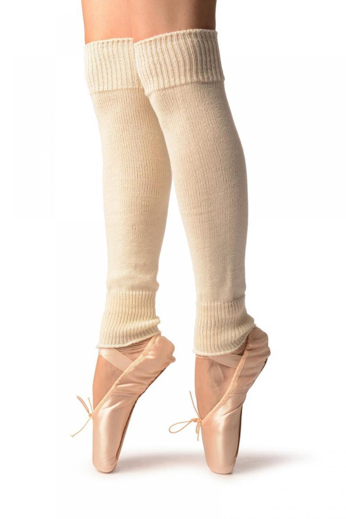 Liss Kiss Cream Plain Dance/Ballet Leg Warmers - Leg Warmers
