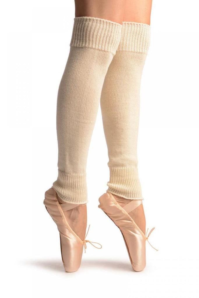 Liss Kiss Cream Plain Dance/Ballet Leg Warmers - Leg Warmers