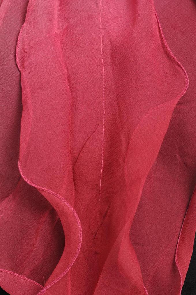 Liss Kiss Damask & Watermelon Pink Double Layered Chiffon Ombre - Scarf