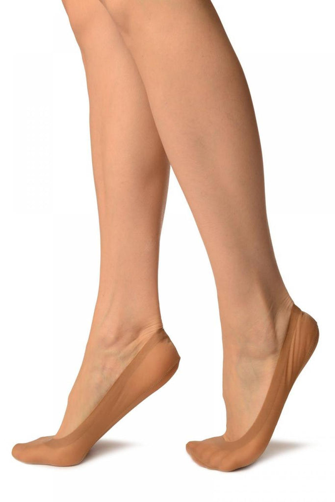 Liss Kiss Dark Beige Low Rise With Silicon Grip & Cotton Sole Footsies - Footsies Socks