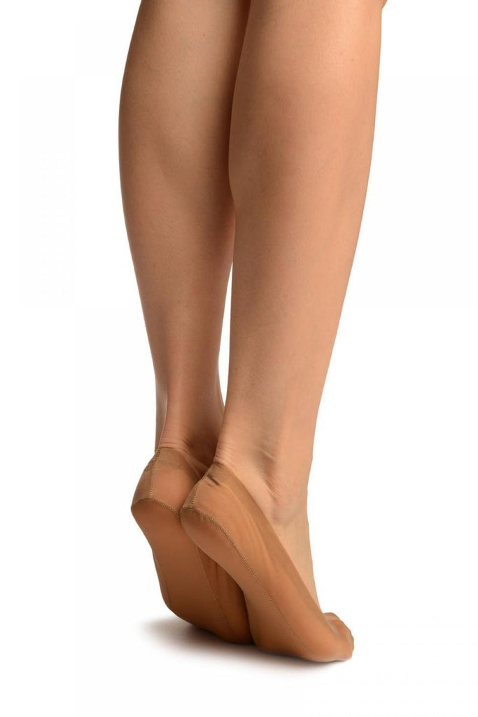 Liss Kiss Dark Beige Low Rise With Silicon Grip & Cotton Sole Footsies - Footsies Socks