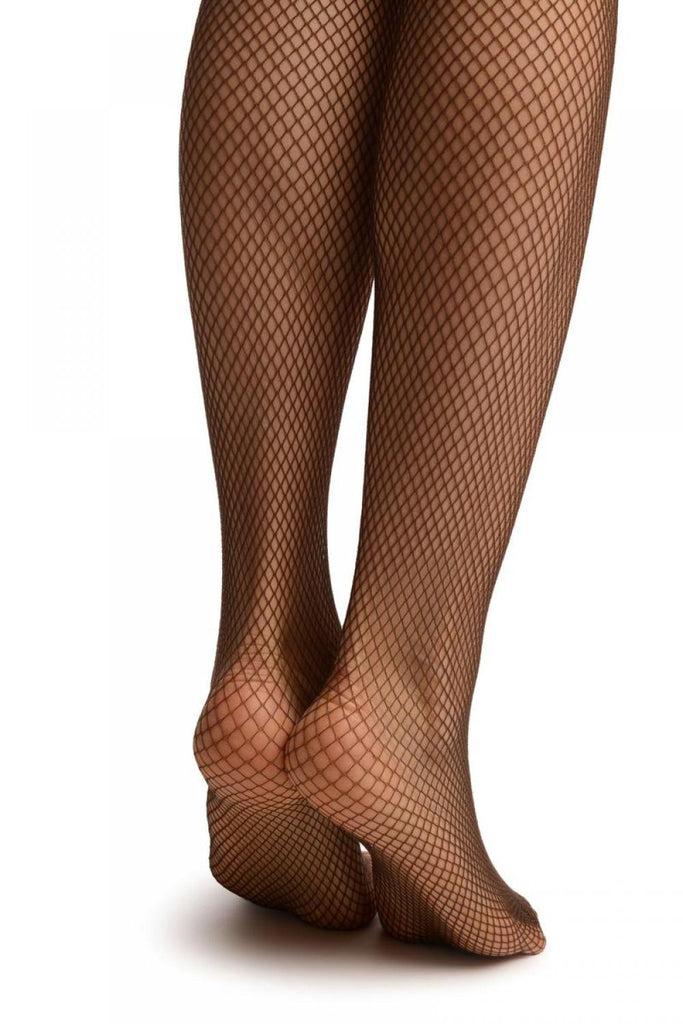 Liss Kiss Dark Grey Luxurious Medium Mesh Fishnet Tights - Tights