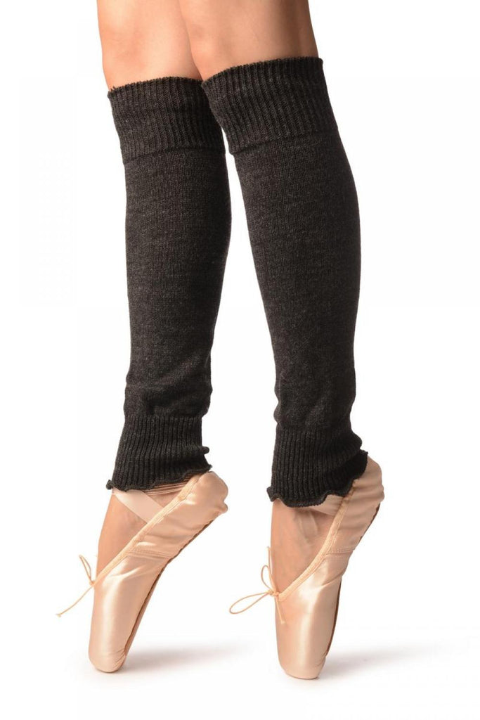 Liss Kiss Dark Grey Plain Dance/Ballet Leg Warmers - Leg Warmers
