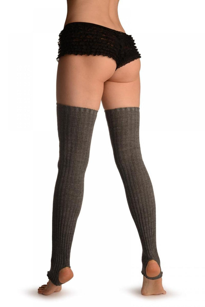 Liss Kiss Dark Grey Stirrup Dance/Ballet Leg Warmers - Leg Warmers