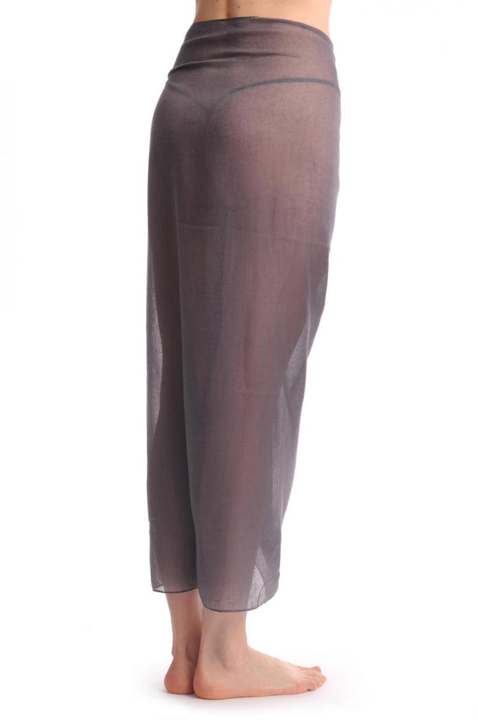 Liss Kiss Dark Grey With Large Gold Studded Skull Unisex Scarf & Beach Sarong - Scarf