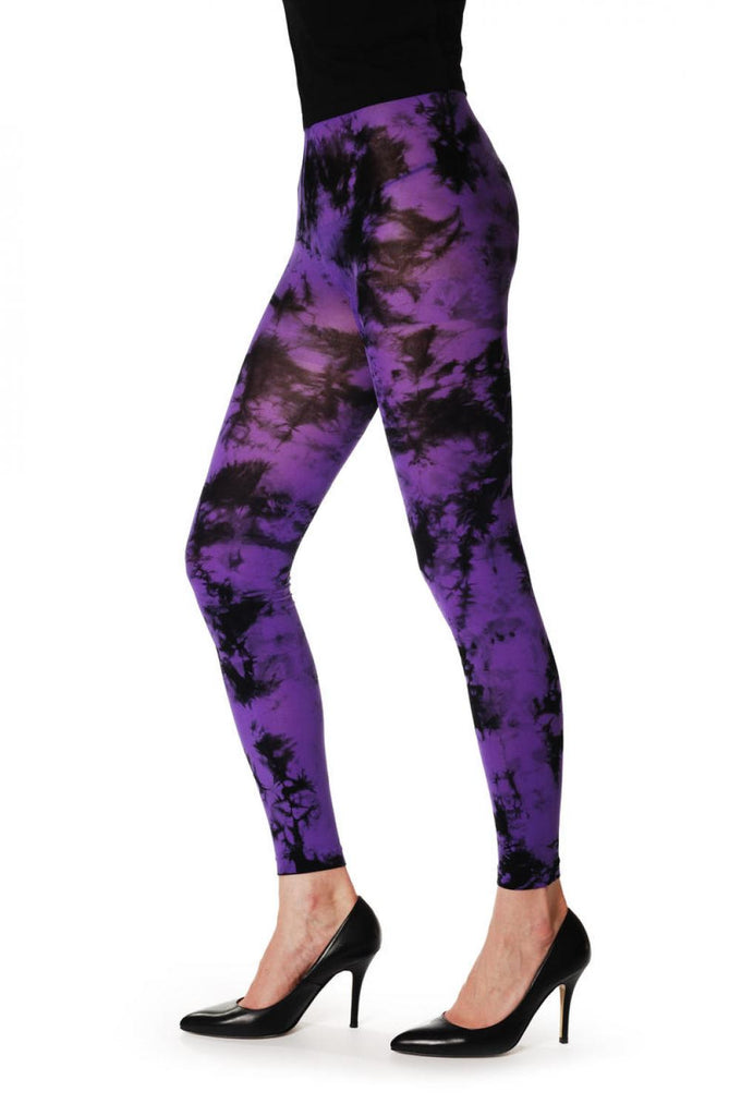liss kiss Deep Purple Colour Splash (Tie Dye) Footless - Tights Footless