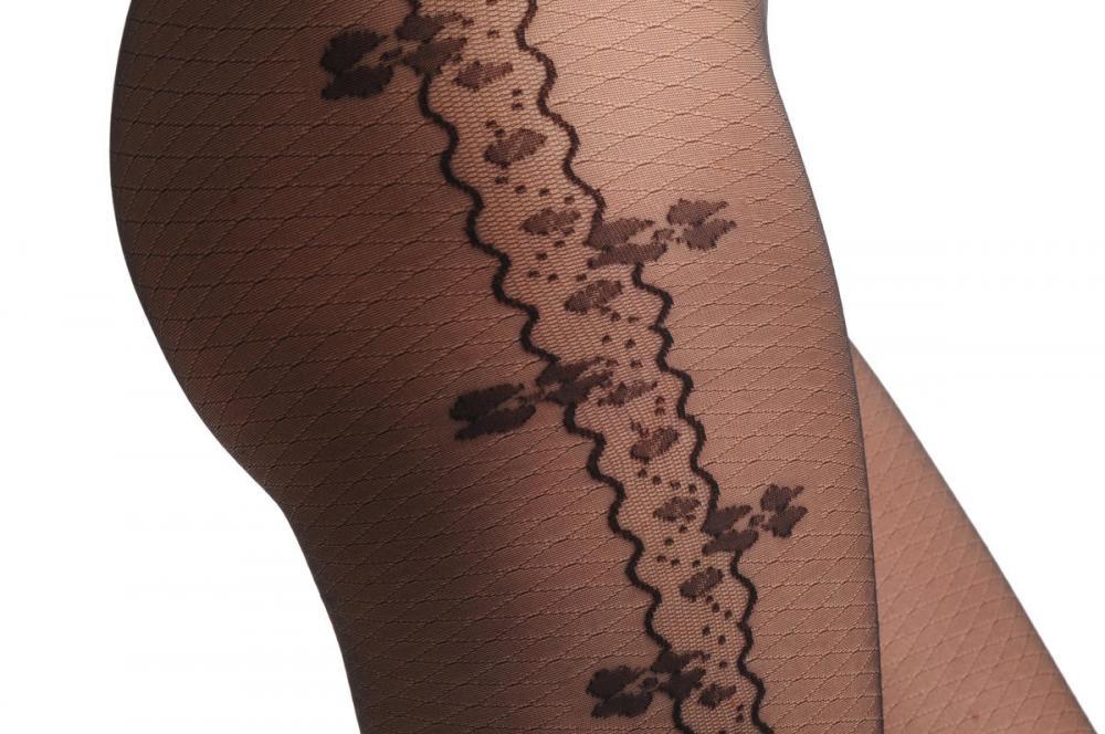 Liss Kiss Diamond Mesh With ZigZag Side Seam & Rombs - Tights