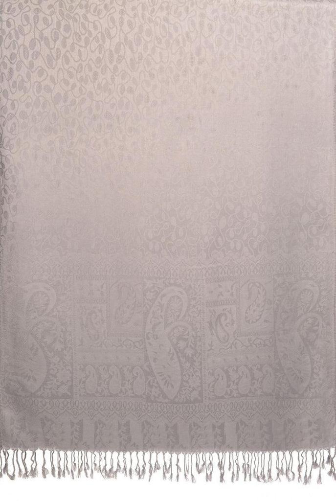 Liss Kiss Dots On Grey Pashmina Feel With Tassels - Scarf