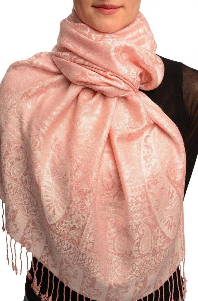 liss kiss Dots On Terracotta Pashmina Feel With Tassels - Scarf