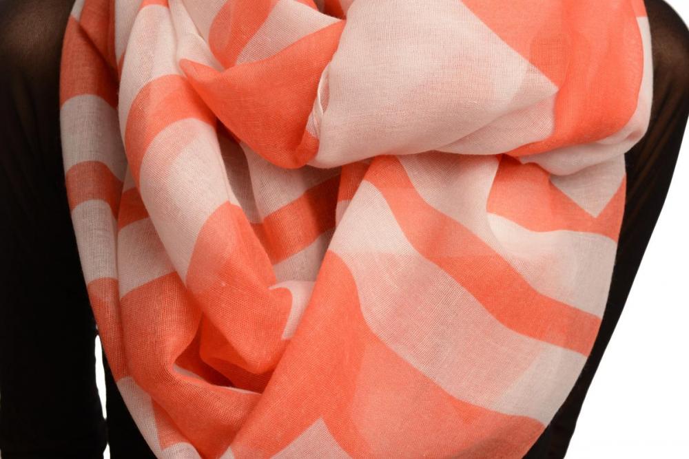 Liss Kiss Extra Large Red Geometrical Pattern Mix Snood Scarf - Snood