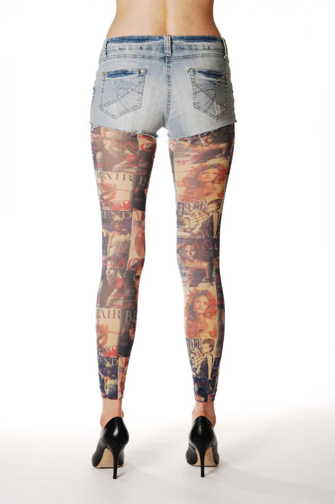 Liss Kiss Fashion Magazine Vintage Footless - Tights Footless