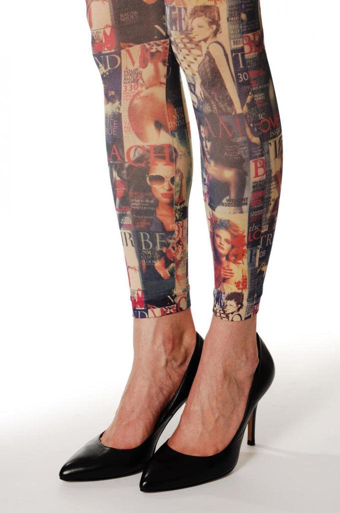 Liss Kiss Fashion Magazine Vintage Footless - Tights Footless