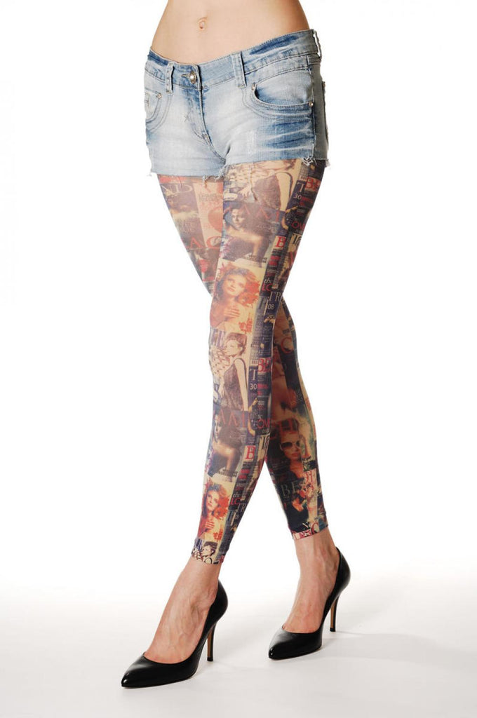 Liss Kiss Fashion Magazine Vintage Footless - Tights Footless