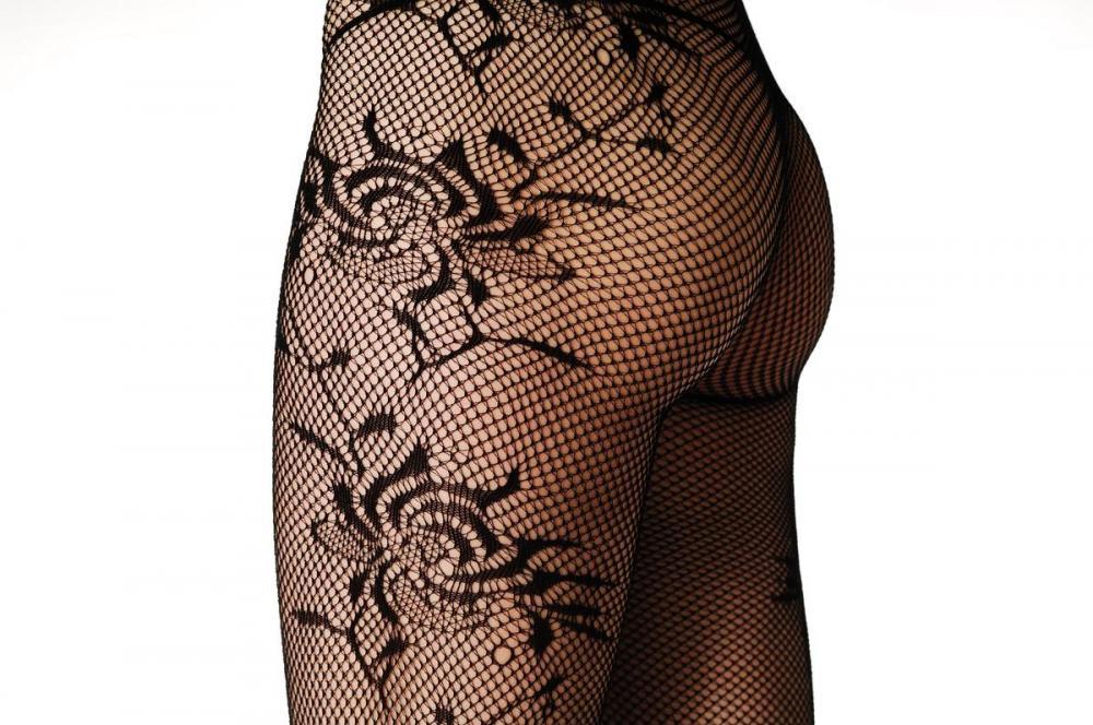 Liss Kiss Flowers On The Side Footless - Tights Footless