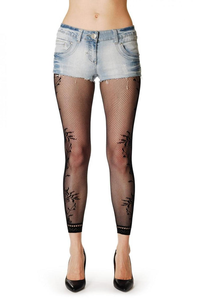 liss kiss Flowers On The Side Footless - Tights Footless