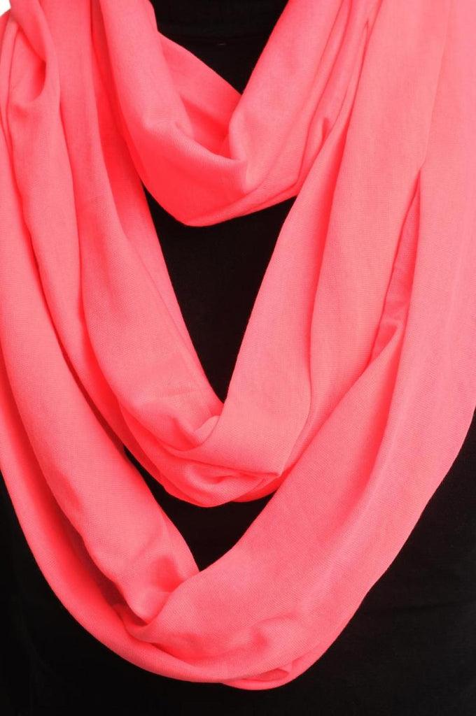 Liss Kiss Fluorescent Light Pink Two Or Three Loops Snood - Scarf