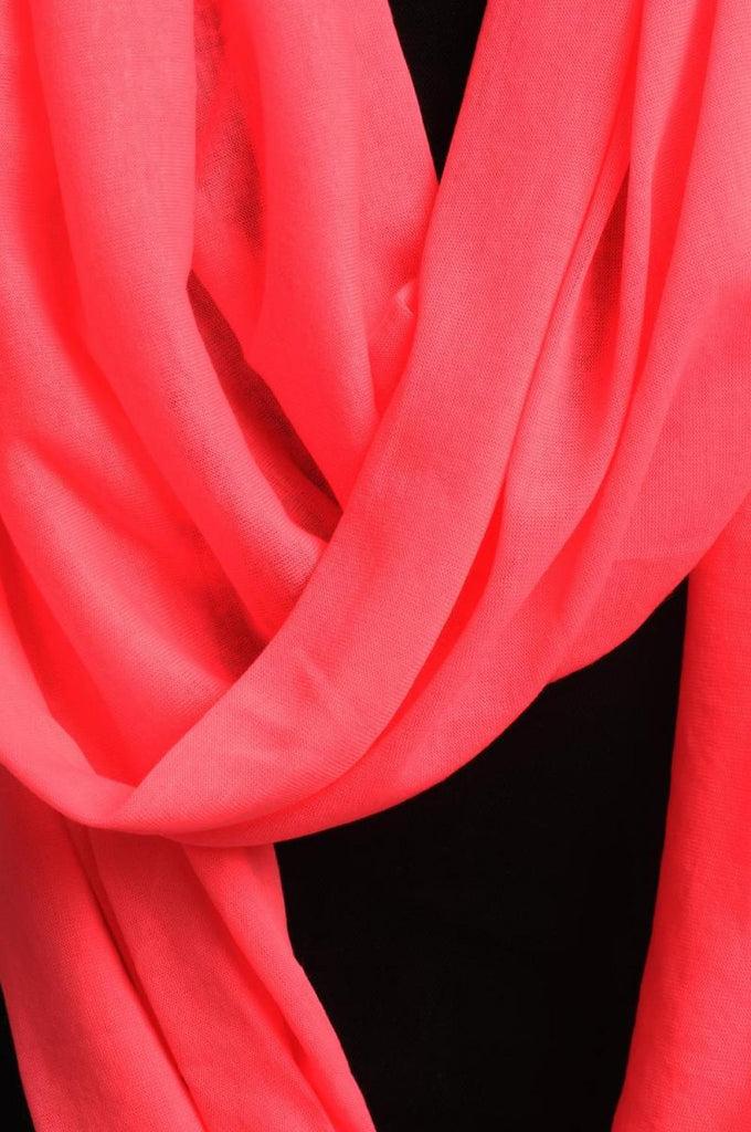 Liss Kiss Fluorescent Light Pink Two Or Three Loops Snood - Scarf