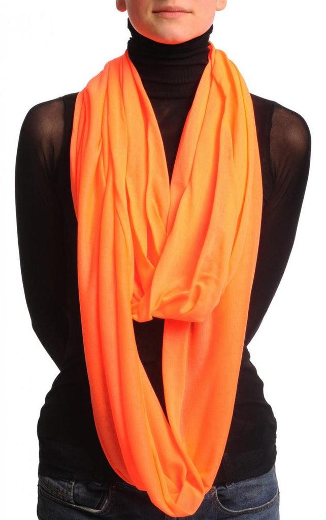 Liss Kiss Fluorescent Orange Two Or Three Loops Snood - Scarf