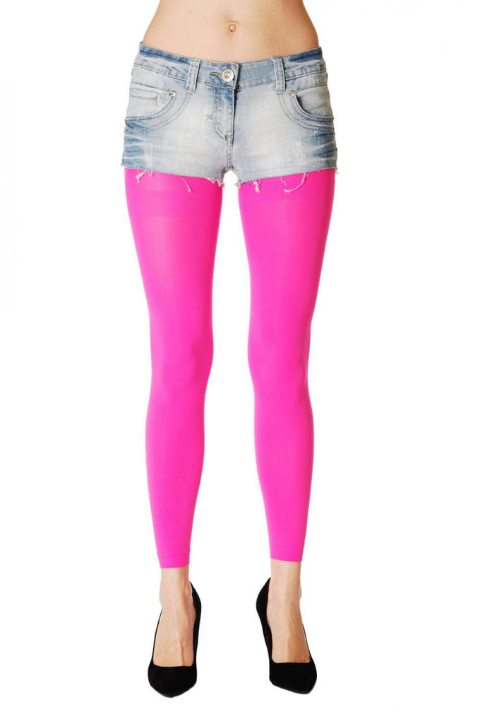 Liss Kiss Fluorescent Pink Footless - Tights Footless