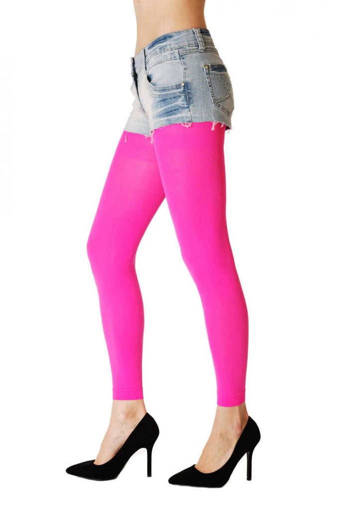liss kiss Fluorescent Pink Footless - Tights Footless