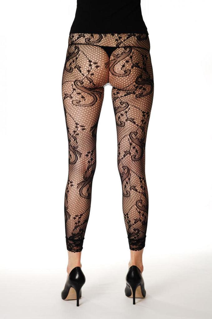 Liss Kiss Gladiolus Flowers Footless - Tights Footless