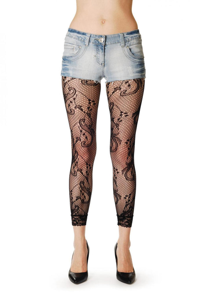 liss kiss Gladiolus Flowers Footless - Tights Footless
