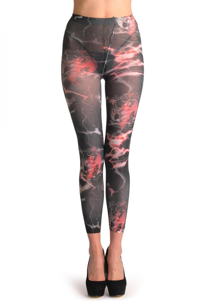 liss kiss Gothic Alchemy Angel Footless - Tights Footless