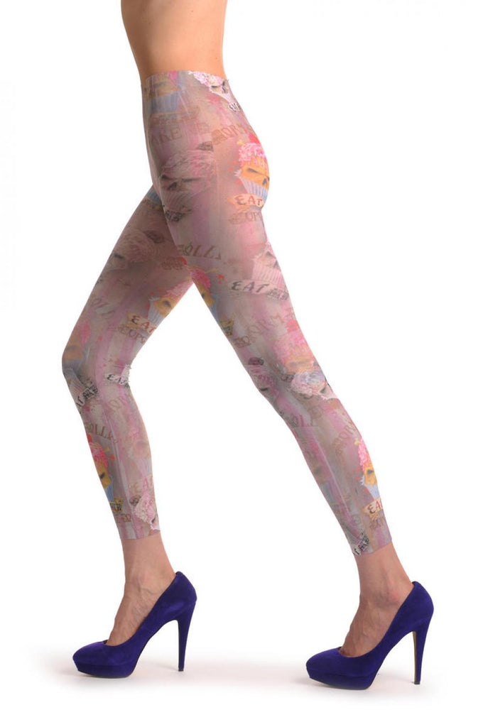 Liss Kiss Gothic Alchemy Cupcakes Footless - Tights Footless