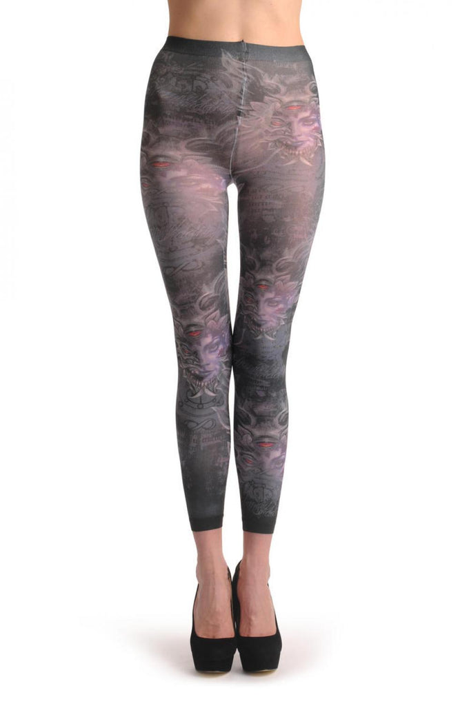 liss kiss Gothic Alchemy Infinity Eye Footless - Tights Footless