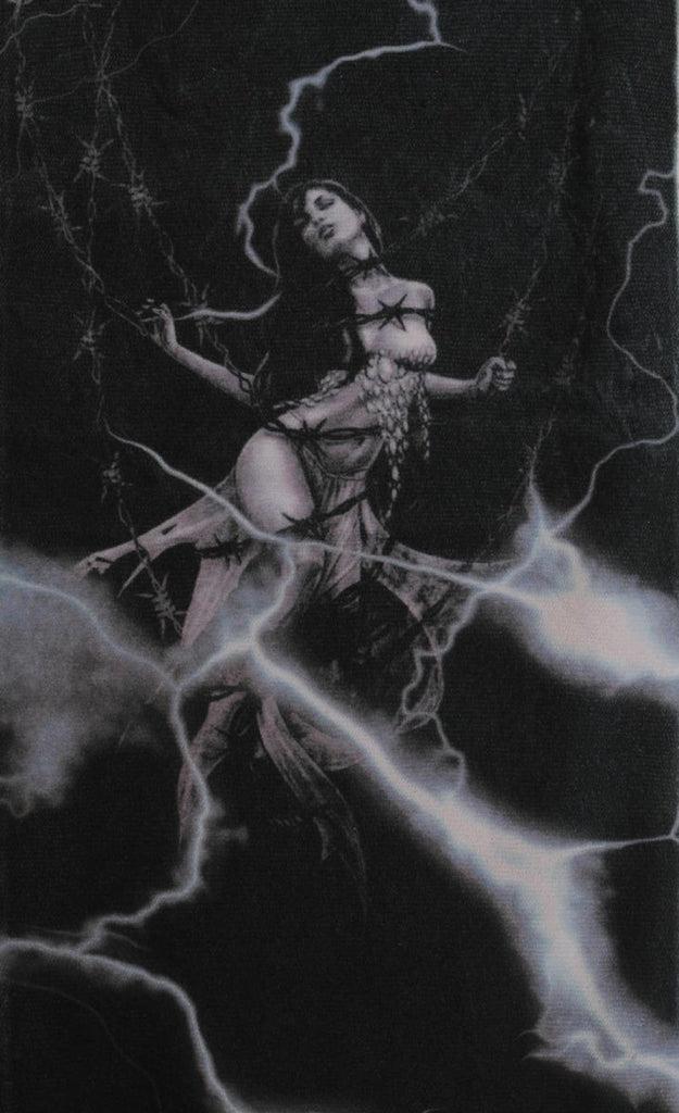 Liss Kiss Gothic Alchemy Skull & Chained Girl Footless - Tights Footless