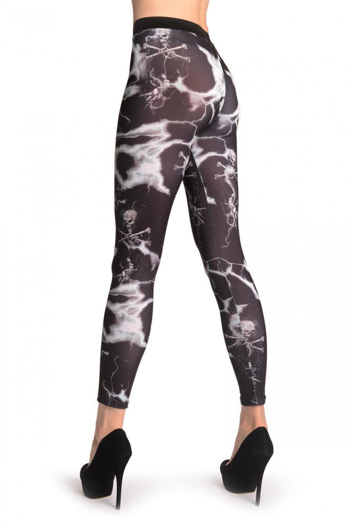 Liss Kiss Gothic Alchemy Skull & Chained Girl - Leggings