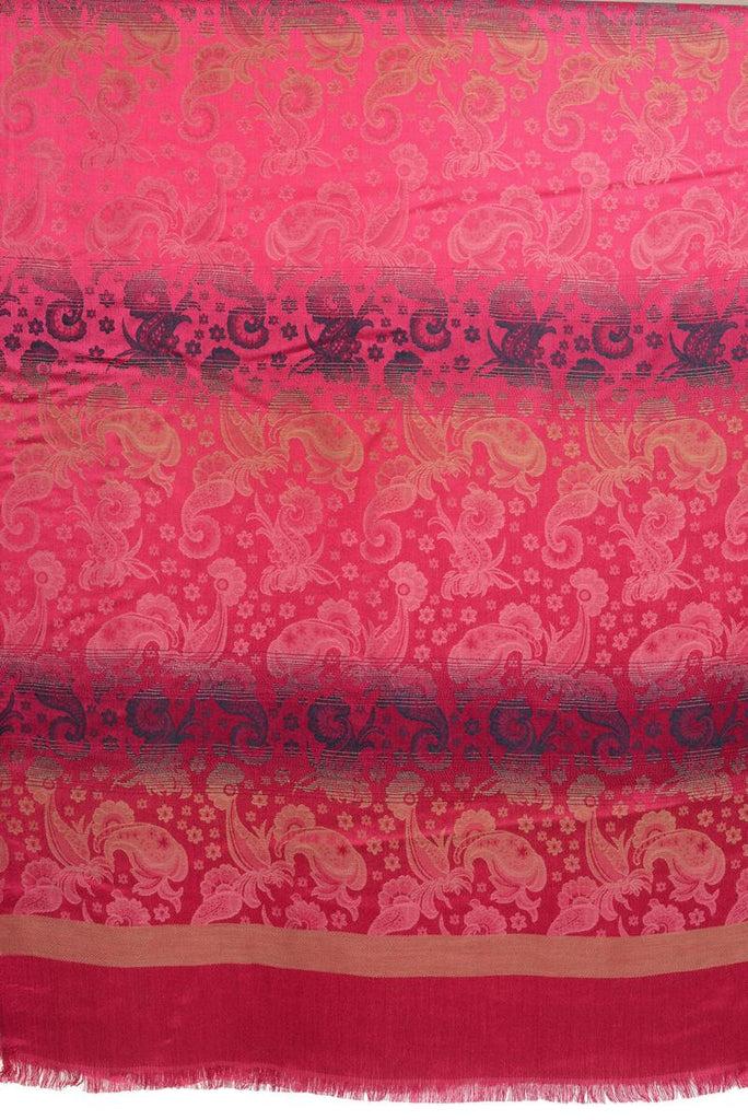 Liss Kiss Gradient Flowers On Fuchia Pink Unisex Pashmina - Scarf