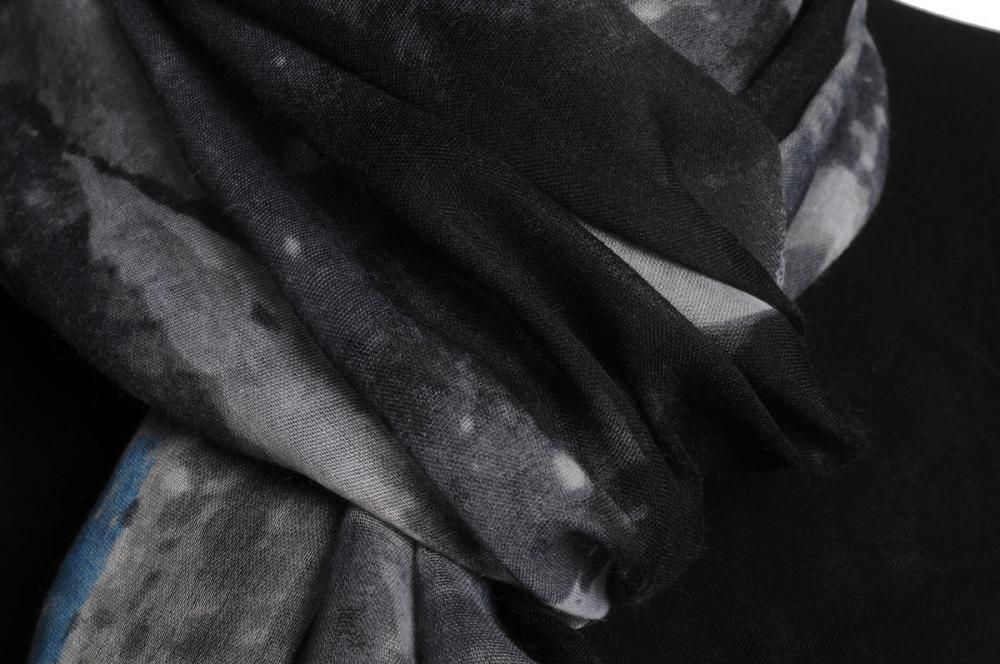 Liss Kiss Grey & Black Galaxy Unisex Scarf & Beach Sarong - Scarf