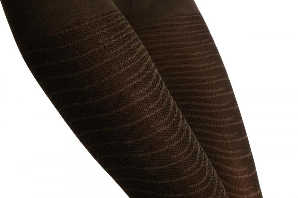 Liss Kiss Grey & Black Symmetrical Woven Waves - Tights