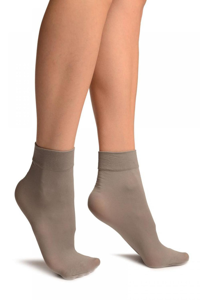 liss kiss Grey Comfort Top Strong Ankle High Socks - Socks