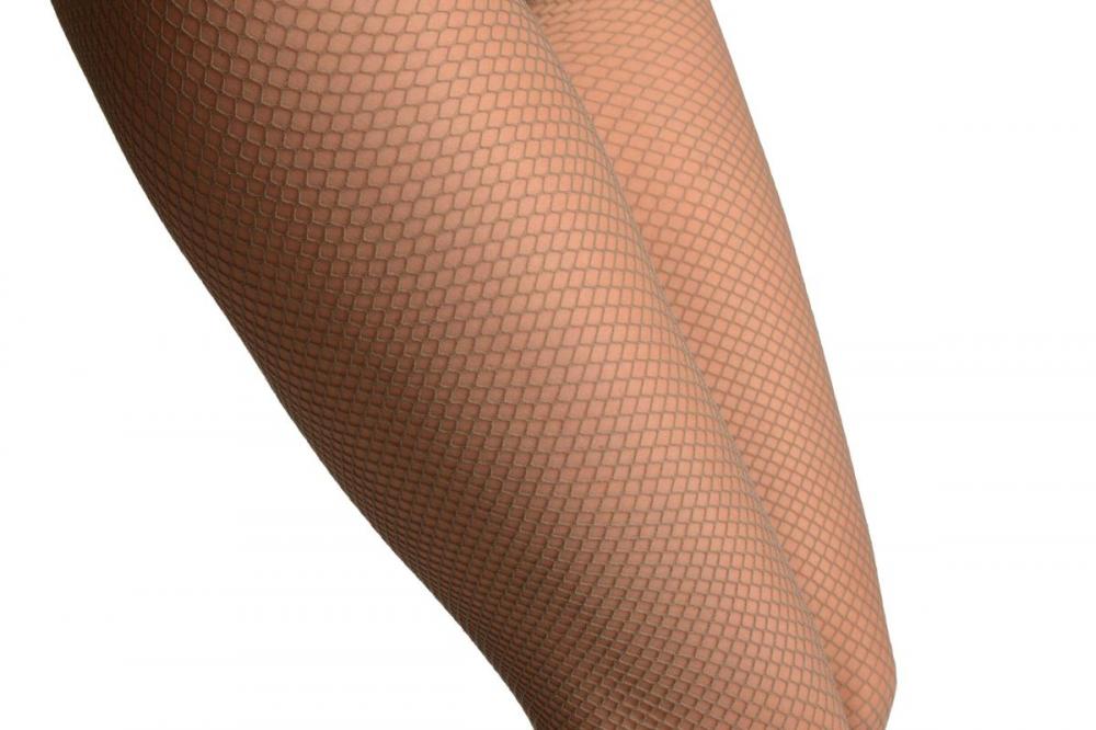 Liss Kiss Grey Luxurious Medium Mesh Fishnet Tights - Tights