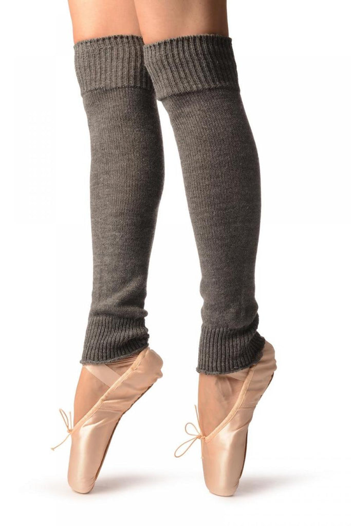 Liss Kiss Grey Plain Dance/Ballet Leg Warmers - Leg Warmers