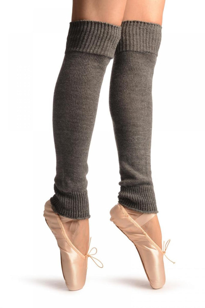 Liss Kiss Grey Plain Dance/Ballet Leg Warmers - Leg Warmers