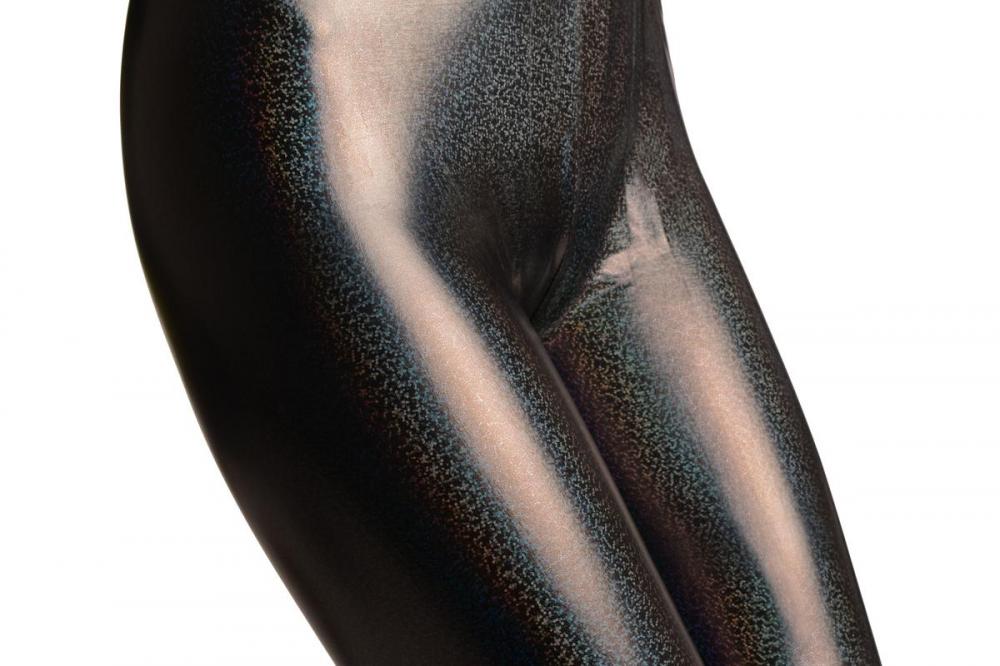 Liss Kiss Grey Shiny Gloss Sparkles Leggings - Leggings