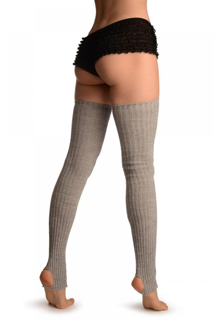 Liss Kiss Grey Stirrup Dance/Ballet Leg Warmers - Leg Warmers