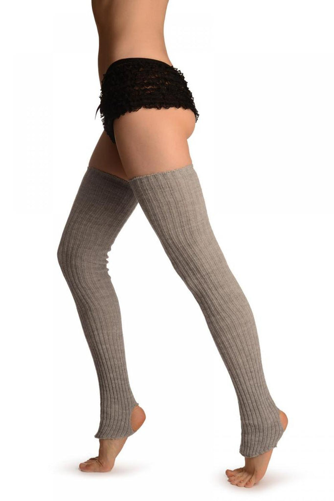 liss kiss Grey Stirrup Dance/Ballet Leg Warmers - Leg Warmers