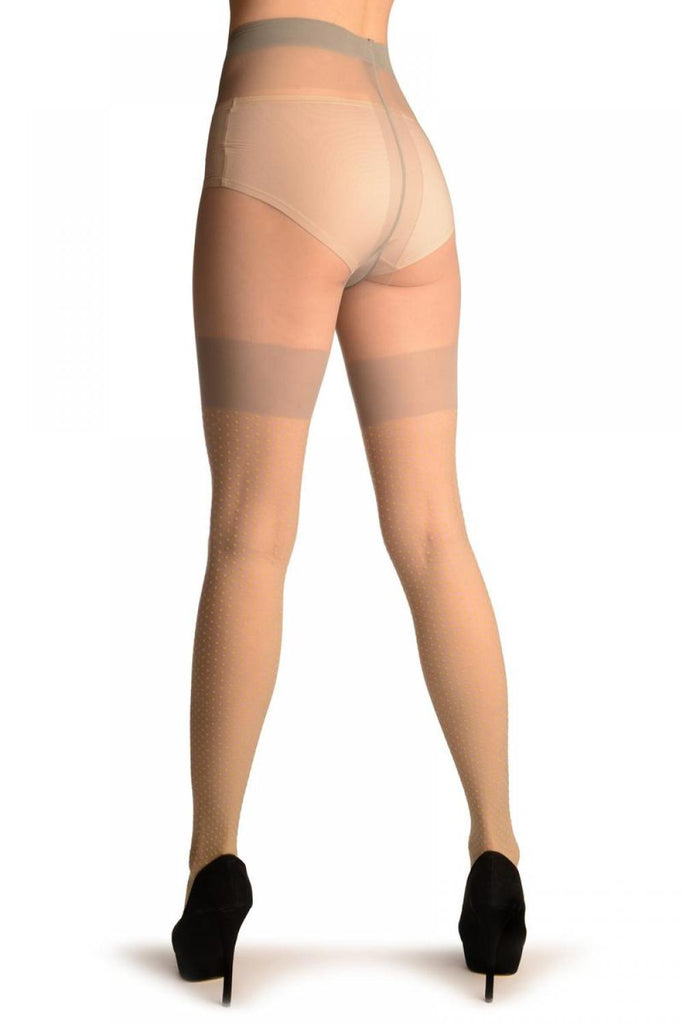 Liss Kiss Grey With Lime Green Dots & Grey Garter - Tights