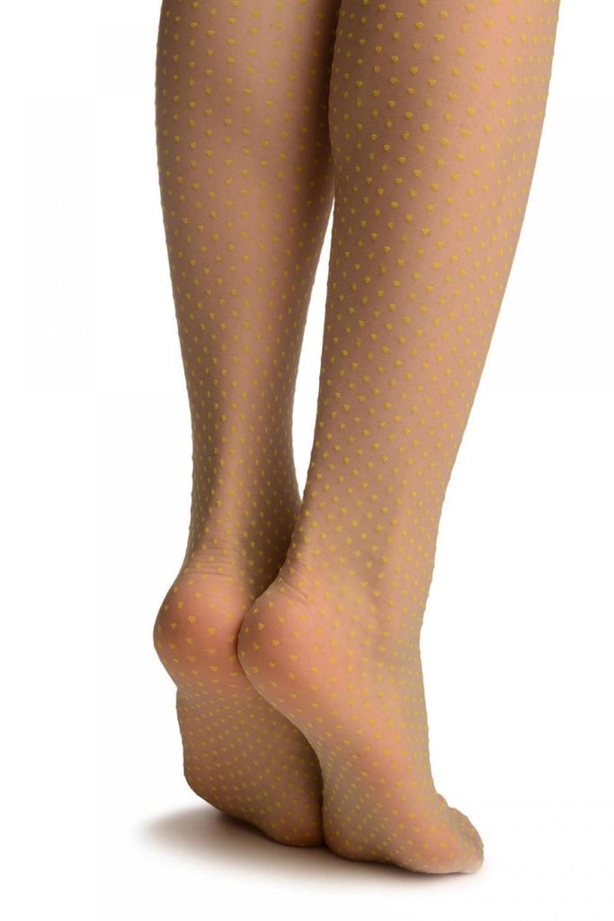 Liss Kiss Grey With Lime Green Dots & Grey Garter - Tights