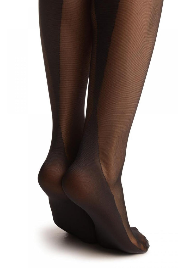 Liss Kiss Grey With Two Opaque Large Rhombs Back Seam - Tights