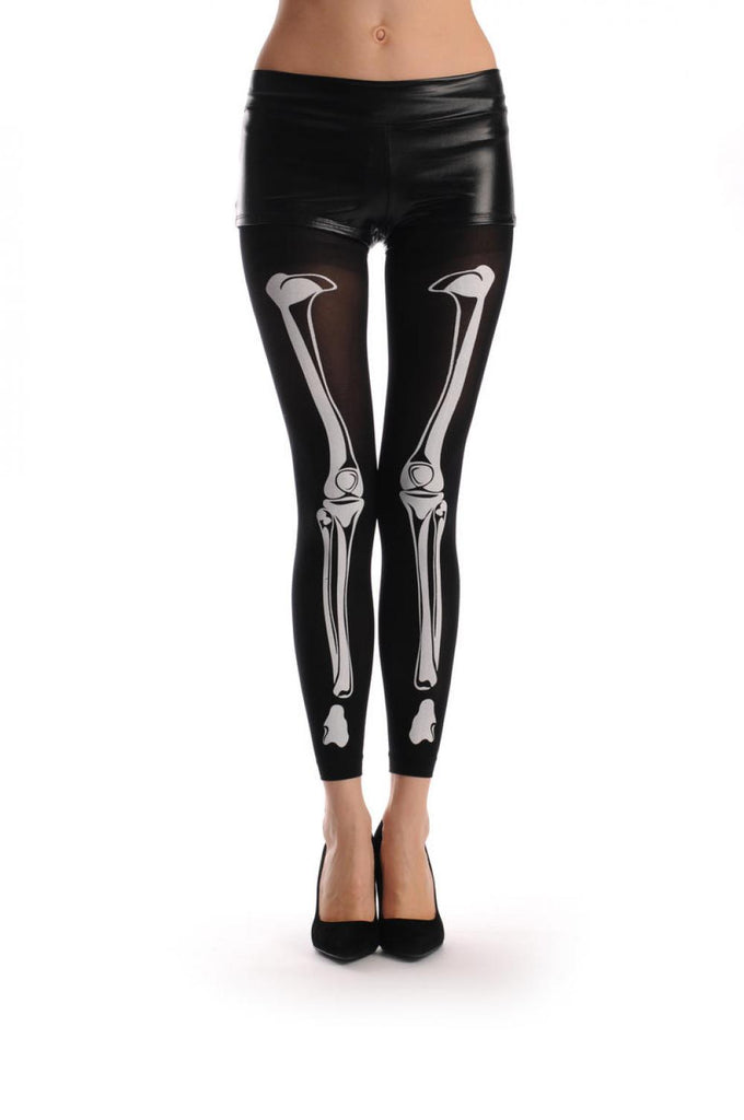 Liss Kiss Halloween Skeleton Footless - Tights Footless