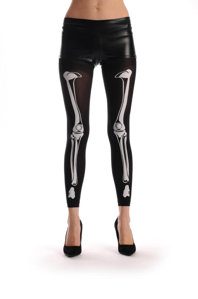 liss kiss Halloween Skeleton Footless - Tights Footless
