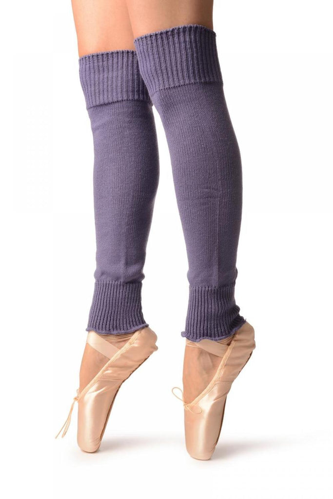 Liss Kiss Heather Purple Plain Dance/Ballet Leg Warmers - Leg Warmers