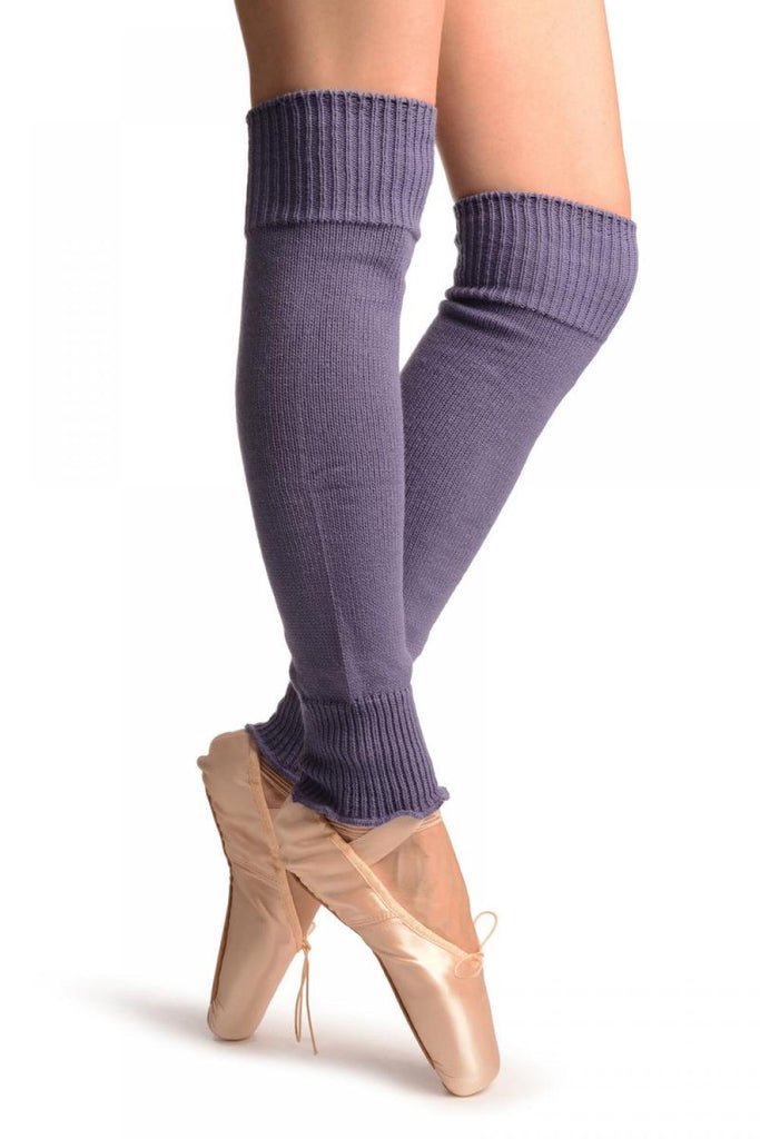 liss kiss Heather Purple Plain Dance/Ballet Leg Warmers - Leg Warmers